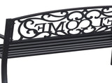 126Lx60Wx85H cm Steel Bench-Black T3398P323766