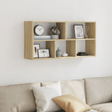 Wall Shelf Sonoma Oak 100x25x50 cm Engineered Wood 853274