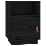 Bedside Cabinets 2 pcs Black 40x34x55 cm Solid Wood Pine 818324
