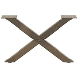 Coffee Table Legs X-Shaped 2 pcs Natural Steel 50x cm Steel 4012879