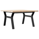 ZNTS Coffee Table Y-Frame 80x80x45.5 cm Solid Wood Pine and Steel 3282773