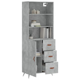 Highboard Concrete Grey 69.5x34x180 cm Engineered Wood 3189417