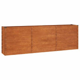 Garden Raised Bed Rusty 240x40x77 cm Corten Steel 151955