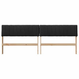 Upholstered Headboard Black 200 cm Solid Pine Wood 879211