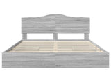 Storage Bed Grey Sonoma 150 x 200 cm Engineered Wood 3413497