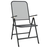 Folding Garden Chair Set of 4 Anthracite 317341