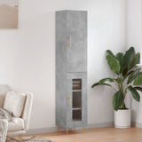 Highboard Concrete Grey 34.5x34x180 cm Engineered Wood 3199037