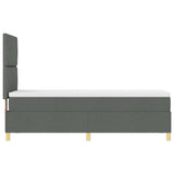 Box Spring Bed with Headboard Dark grey 80 x 200 cm Fabric 3339652