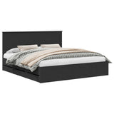 Bed Frame with Drawer Black 180 x 200 cm Engineer Wood 3409434