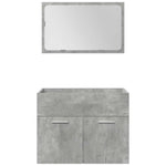 ZNTS 5 Piece Bathroom Furniture Set Concrete Grey Engineered Wood 3324896