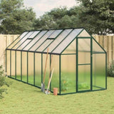 Greenhouse with Base Frame Green 445x169x195 cm Aluminium 3266333