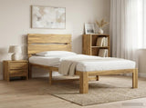 Single Bed Frame with Headboard ROSTOCK White 100 x 200 cm 903502