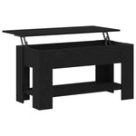 ZNTS Black Oak Coffee Table - 101x49x52 cm Made from Engineered Wood 862764