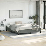 Bed Frame without Mattress Dark Grey California King Fabric 347114