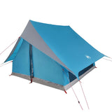 Family Tent with Roof Blue and Grey 256 x 256 x 185 cm 4100677