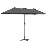 Garden Parasol Anthracite 370 x 197 x 239 cm 42003369