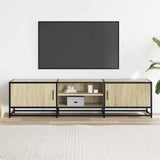 TV Cabinet Sonoma Oak 160x35x41 cm Engineered Wood and Metal 848845