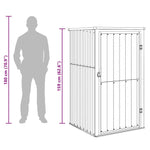 Garden Tool Shed Green 88x89x161 cm Galvanised Steel 316205
