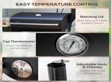 Charcoal BBQ, with Thermometer, Shelves and Wheels T3398P314719