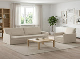 Sofa Set 2 pcs Cream Velvet 3433224