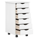 Desk and Rolling Cabinet Set MOSS 2 pcs White 3438786