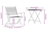 Folding Bistro Set Folding 3 pcs Brown Solid Acacia Wood 3375695