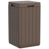 Outdoor Garbage Bin Brown 38x38x65 cm PP 364226