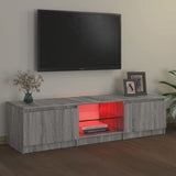 ZNTS TV Cabinet with LED Lights Grey Sonoma 140x40x35.5 cm 822682