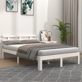 Bed Frame without Mattress White Solid Wood 140x200 cm 814755