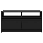 ZNTS Coffee Table with LED Lights Black Engineered Wood 851992