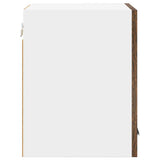 Hanging Cabinet 2 pcs Smoked Oak and White 30 x 31 x 40 cm 884123