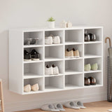 Shoe Cabinet 103 x 30 x 67 cm Engineered Wood White 808729