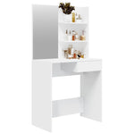 Dressing Table with Mirror White 74.5x40x141 cm 802804