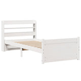 Bed Frame with Headboard without Mattress White 90x200 cm 3306757