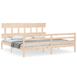 Bed Frame without Mattress Super King Size Solid Wood 3195171