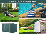 8.5 x 4ft Metal Shed with Lightsky Panels, Garden Storage Tool House with Double Doors for Garden, T3398P318750