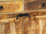 Highboard 100x40x175 cm Solid Rough Wood Mango 351709