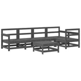 Garden Lounge Set Grey Pine wood Large Modular 3186468