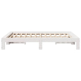 Bed Frame without Mattress White 140x190 cm Solid Wood Pine 3308745