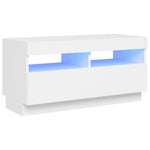 ZNTS TV Cabinet with LED Lights White 80x35x40 cm 804445