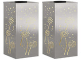 Solar LED Pathway Light 2 pcs Silver Stainless Steel 879769