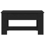 ZNTS Black Oak Coffee Table - 101x49x52 cm Made from Engineered Wood 862764