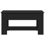 ZNTS Black Oak Coffee Table - 101x49x52 cm Made from Engineered Wood 862764