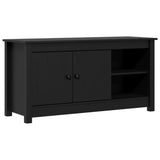 TV Cabinet Black 103x36.5x52 cm Solid Wood Pine 814593