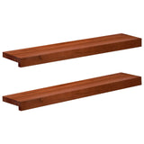 Window Sills 2 pcs Brown 80x 20 x 2 cm Solid Beech Wood 42048256