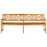 Outdoor Bench Natural 220 x 56 x 90 cm Solid Acacia Wood 4105527