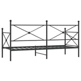 Day Bed without Mattress Black 90x190 cm Steel 4104667