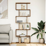 Room Divider Bookcase 6-Tier Old Wood 70x24x193 cm Engineered Wood 858091