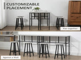 6-Piece Bar Table Set, 2 Breakfast Tables with 4 Stools, Counter Height Dining Tables & Chairs for T3398P344776