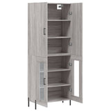 Highboard Grey Sonoma 69.5x34x180 cm Engineered Wood 3195745